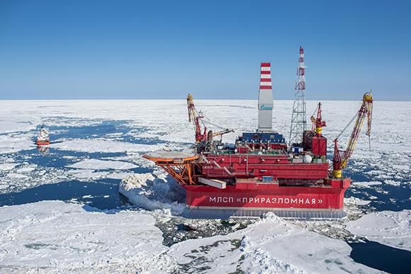 Gazprom's Prirazlomnaya platform in the Arctic (Photo: Gazprom) 
